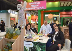 Unifruit Fresh International son productores de piña de Costa Rica que tienen al oso perezoso como mascota de su empresa.